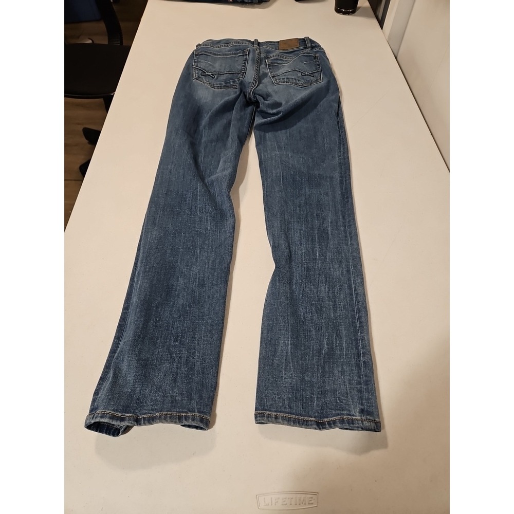 BKE Buckle Stella Slim Fit Low Rise Straight Jeans 27x29.5 Distressed Whisk(1409 - Picture 8 of 9
